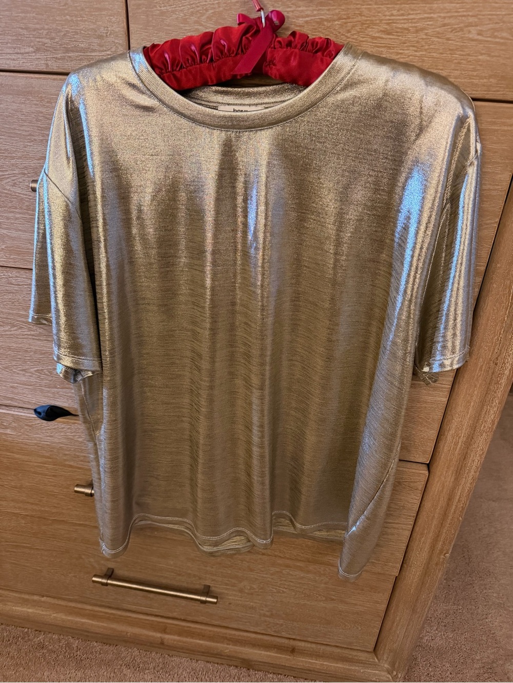 Bar III Sleek Metallic Top